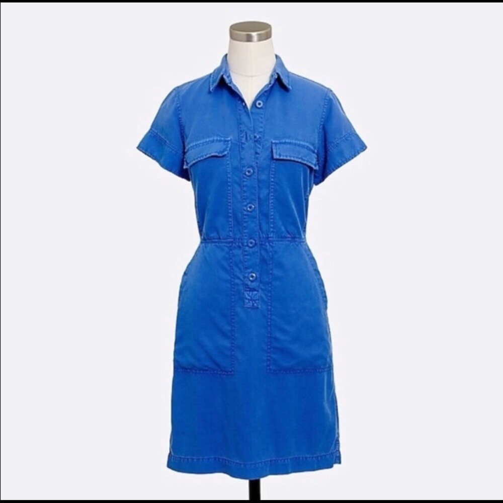 NWT JCrew Factory Drapey Oxford Shirt Dress, XS